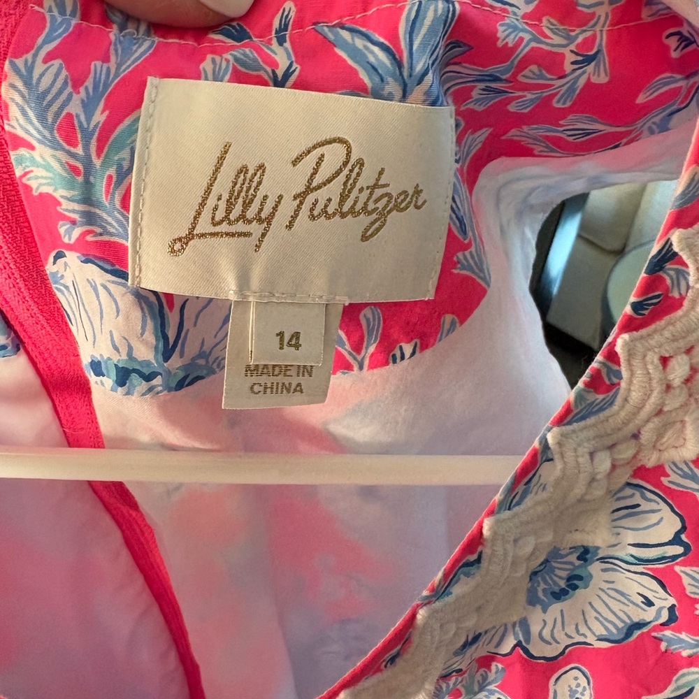 Lilly Pulitzer Vibrant Pink and Blue romper